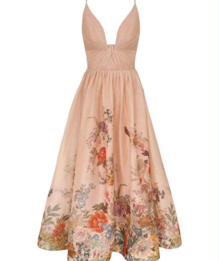 Vestido Pavilion V Neck Midi - Zimmermann